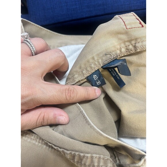 Polo Ralph Lauren Straight Relaxed Fit Pants Mens 40x 30Tan Khaki Mid Rise Chino - Picture 7 of 8